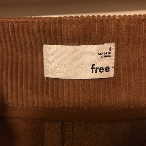 Aritzia Lennox Brown Corduroy Pant Size 8 - Picture 4 of 10